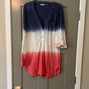 Stylish Ombre Button-Down Shirt